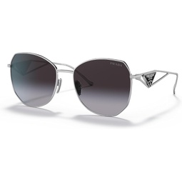 Prada PR 57YS Silver/Dark Grey 57/18/140 women Sunglasses