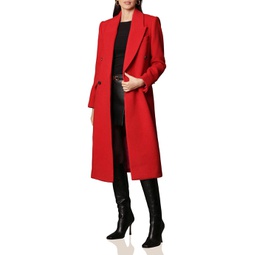 Womens Avec Les Filles Wool Blend Double-Breasted Coat