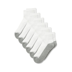 Jefferies Socks Sport Quarter Half Cushion Seamless 6-Pair Pack (Infant/Toddler/Little Kid/Big Kid/Adult)