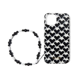 Kate Spade New York Modernist Hearts Printed TPU Phone Case 14 Pro with Wristlet