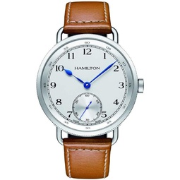 Hamilton Navy Pioneer Automatic White Dial Tan Leather Mens Watch H78719553