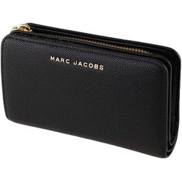 Marc Jacobs M0016990 Black Saffiano Leather With Gold Hardware Medium Womens Bifold Wallet