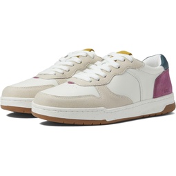 Madewell Court Low-Top Sneakers for Women - Leather Upper, Color-Block Pattern, and Round Raised Toe