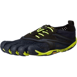 Vibram Mens V-Run Athletic Shoe, Black, Yellow, 48 EU/12.5-13 M US D EU (48 EU/12.5-13 US US) D US