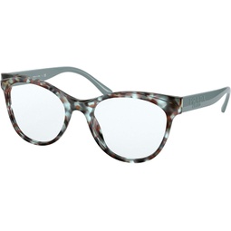 Prada PR 05WV 05H1O1 Blue/Brown Plastic Butterfly Eyeglasses 53mm