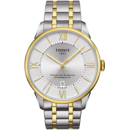 Tissot Mens Chemin Des Tourelles Swiss-Automatic Watch with Stainless-Steel Strap, Two Tone, 20 (Model: T0994072203800)