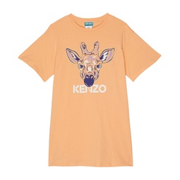 Kenzo Kids Short Sleeve T-Shirt, Giraffe Print Infront (Little Kids/Big Kids)