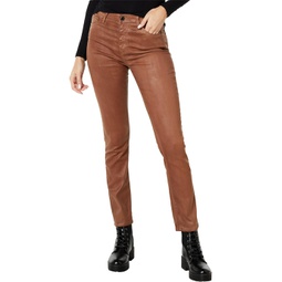 Womens AG Jeans Mari High-Rise Slim Straight in Leatherette Light Canyon Rock