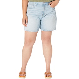 Madewell Plus Baggy Jean Shorts in Bessmund Wash