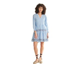 Hatley Maddy Popover Dress - Azure Stripes