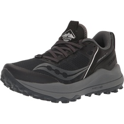 Saucony Womens Xodus Ultra Running Shoe, Black/Charcoal, 11