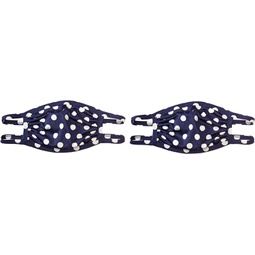 Star Vixen Washable Fashion Face Mask, Navy/White Dot, One Size fits All