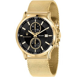 Maserati epoca Mens Analog Quartz Watch with Stainless Steel Gold Plated Bracelet R8873618007