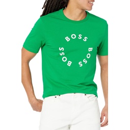 BOSS Contrast Circle Logo Cotton T-Shirt