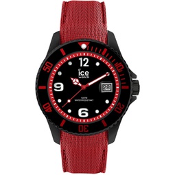 ICE-Watch - ICE Steel Black red - Mens Wristwatch with Silicon Strap - 015782 (Large)