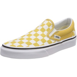 Vans Womens Slip On, Yellow Checkerboard Ochre True White Qcp, 9