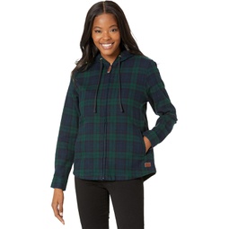 LLBean Scotch Plaid Flannel Relaxed Fit Hoodie