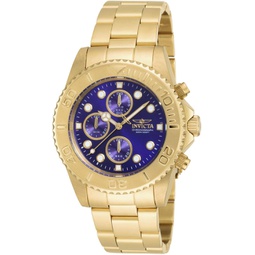 Invicta Pro Diver Chronograph Blue Dial Gold-Plated Mens Watch 19157