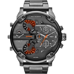 Diesel Mr. Daddy 2.0 Mens Watch with Oversized Chronograph Watch Dial and Stainless Steel, Silicone or Leather Band