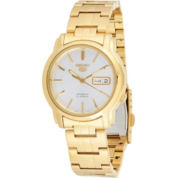SEIKO Mens SNKK74 Gold Plated Stainless Steel Analog with Silver Dial Watch