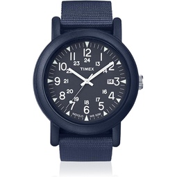 Timex Unisex Quartz Watch with Blue Dial Analogue Display and Blue Nylon Strap TW2P62600