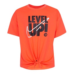 Nike 3BRAND Kids Level Up Front Knot Tee (Big Kids)