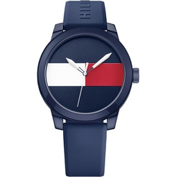 Tommy Hilfiger Mens Quartz Plastic and Rubber Casual Watch, Color:Blue (Model: 1791322)