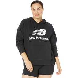 Womens New Balance Plus Size Essentials Pullover Hoodie