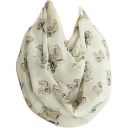 Etwoa Chow Chow Dog Pattern Infinity Scarf Circle Loop Scarf