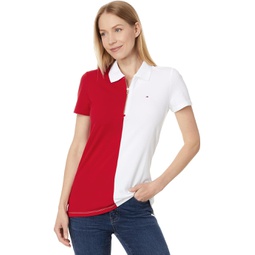 Womens Tommy Hilfiger Color Block Zip Polo