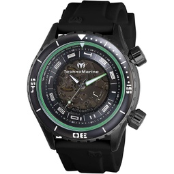 TechnoMarine Mens Manta Dual Zone Mechanical Automatic Watch, Black, TM-218007