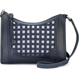 Frye Womens Melissa Denim Zip Crossbody Bag, Navy, One Size US