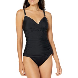 Calvin Klein Standard Tankini Swimsuit with Adjustable Straps and Tummy Control