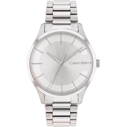 Calvin Klein Unisex Quartz Stainless Steel and Link Bracelet Watch, Color: Silver (Model: 25200041)