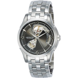 Hamilton Watch Jazzmaster Open Heart Swiss Automatic Watch 40mm Case, Grey Dial, Silver Stainless Steel Bracelet (Model: H32565185)