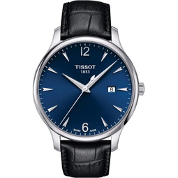 Tissot mens Tradition Stainless Steel Dress Watch Silver T0636101604700