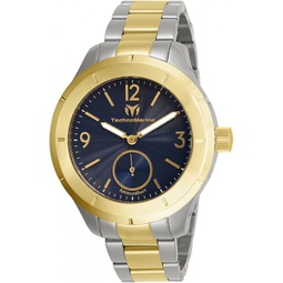 Technomarine Mens MoonSun Quartz Watch with Stainless Steel Strap, Two Tone Gold, 18 (Model: TM-818000)