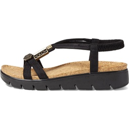 Alegria Womens Roz Casual Black Platform Sandal 9.5-10 M US