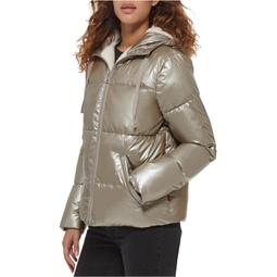 Levis Quilted Hooded Bubble Puffer