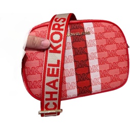 Michael Kors Jet Set Travel Medium Logo Stripe Crossbody Bag