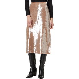 Womens Madewell Sequin-Embellished Midi Skirt