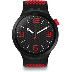 Swatch Mens Analogue Quartz Watch with Silicone Strap SO27B102