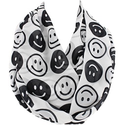 Etwoas Smiling Face Infinity Scarf Circle Scarf Loop Scarf