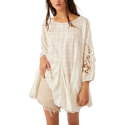 Womens Free People White Shores Tunic