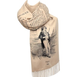 The Count of Monte Cristo by Alexandre Dumas Scarf Wrap Shawl, book scarf
