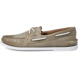 Sperry Mens Authentic Original 2-Eye Boat Shoe, Taupe WHITEWASHED, 10