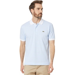 Mens Lacoste Short Sleeve Classic Fit Stripped Polo Shirt
