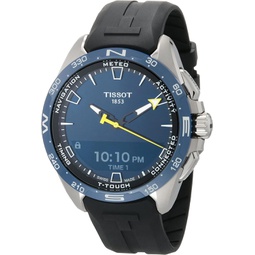 Tissot Mens T-Touch Connect Solar Jungfraubahn Swiss Edition antimagnetic Titanium case Quartz Watch, Black, Rubber, 23 (T1214204705105)