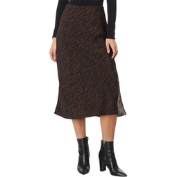 Madewell The Layton Midi Slip Skirt in Abstract Animal