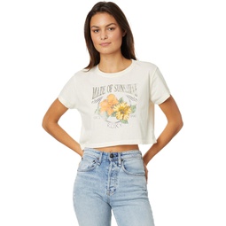 Womens Roxy Made Of Sunshine Cropped T-Shirt